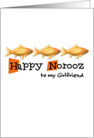 Happy Norooz - three goldfish - girlfriend card