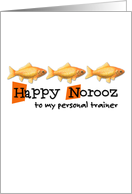 Happy Norooz - three goldfish - personal trainer card