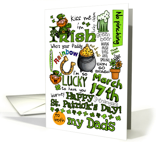 Happy St. Patrick's Day Word Art - for my 2 Dads card (910375)