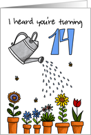 Wet My Plants - 14th Birthday card