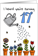 Wet My Plants - 17th Birthday card