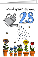Wet My Plants - 28th Birthday card