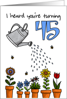 Wet My Plants - 45th Birthday card