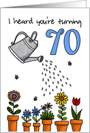Wet My Plants - 70th Birthday card