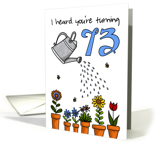 Wet My Plants - 73rd Birthday card (914546)