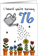 Wet My Plants - 76th Birthday card