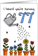 Wet My Plants - 77th Birthday card