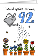 Wet My Plants - 92nd Birthday card