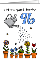 Wet My Plants - 96th Birthday card