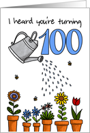Wet My Plants - 100th Birthday card