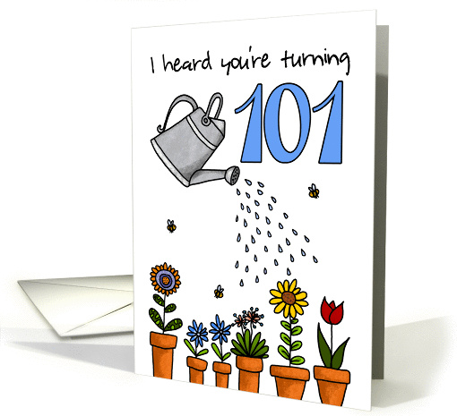 Wet My Plants - 101st Birthday card (914883)