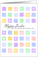 Modern Easter Squares - Happy Easter to my Mother & Father in Law card