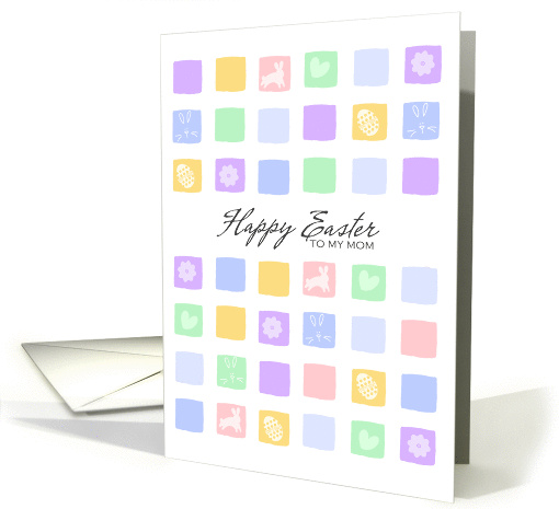 Modern Easter Squares - Happy Easter to my Mom card (920372)
