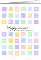 Modern Easter Squares - Happy Easter to my Great Grandson card