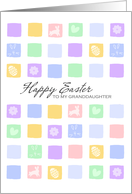 Modern Easter Squares - Happy Easter to my Granddaughter card