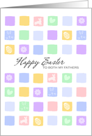 Modern Easter Squares - Happy Easter to both my Fathers card