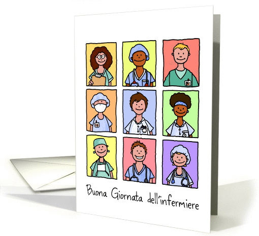 Buona Giornata dell'infermiere - Happy Nurses Day in Italian card