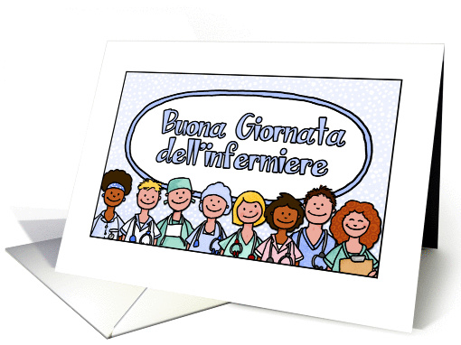 Buona Giornata dell'infermiere - Happy Nurses Day in Italian card