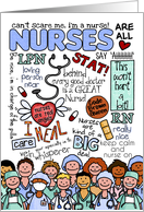 happy nurses day - word cloud card