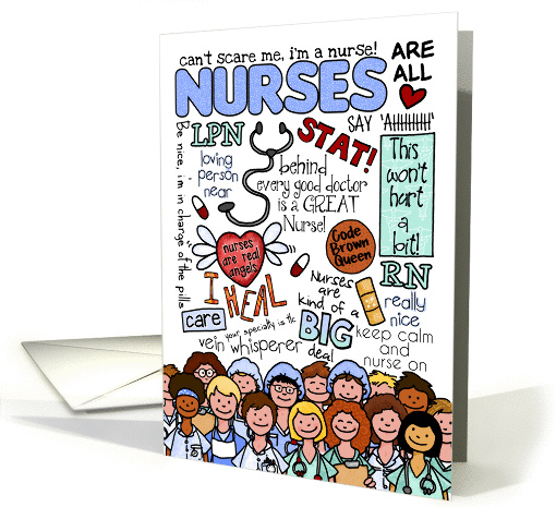 happy nurses day for female - word cloud card (921202)