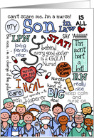 happy nurses day word cloud - for my son in law card