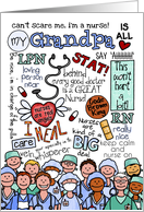 happy nurses day word cloud - for my grandpa card