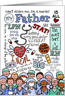 happy nurses day word cloud - for my father card