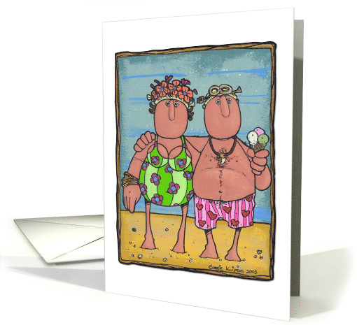 Wedding Anniversary Beach Couple card (92145)
