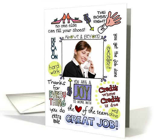 Admin Professionals Day Wordcloud Photo card (922674)