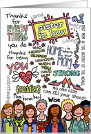 Mother’s Day Wordcloud - Sister in Law card