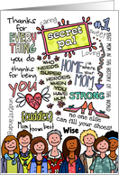 Mother’s Day Wordcloud - Secret Pal card