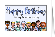 Happy birthday to my favorite nurse card