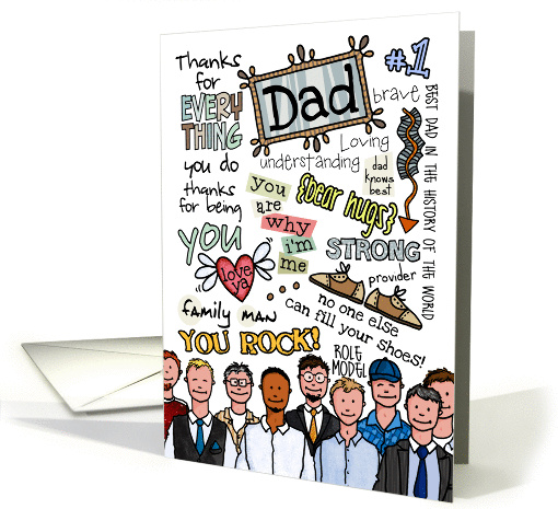 Father's Day Wordcloud - Dad card (926622)