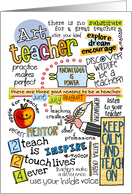 Teacher Appreciation Day Wordcloud - Art Teacher card