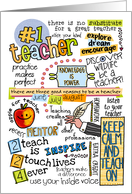 Teacher Appreciation Day Wordcloud - General card
