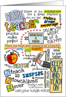 Music Teacher - Thank You card