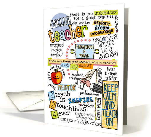English Teacher - Thank You card (928124)