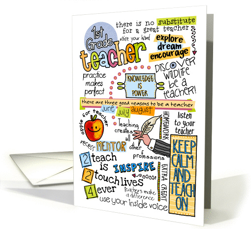 1st Grade Teacher - Thank You card (928144)