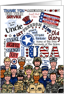 Uncle - MIlitary Welcome Home Word Cloud card