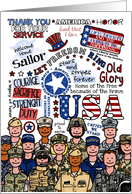 Sailor - MIlitary Welcome Home Word Cloud card