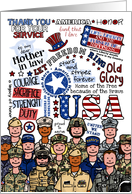 Mother in Law - MIlitary Welcome Home Word Cloud card