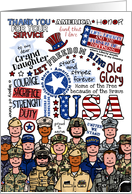 Granddaughter - MIlitary Welcome Home Word Cloud card