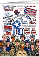 Daughter in Law - MIlitary Welcome Home Word Cloud card