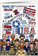 Aunt - MIlitary Welcome Home Word Cloud card