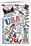 For Cook - Happy 4th of July Word Cloud card