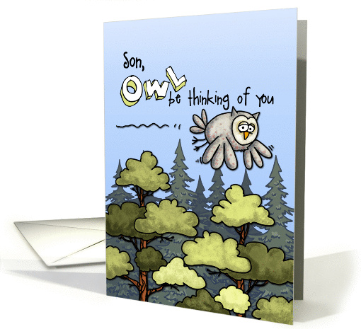 Son - Thinking of you at summer camp - Owl card (934868)