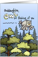Goddaughter - Thinking of you at summer camp - Owl card