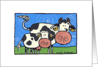 Cow and Calf Blank Note Card
