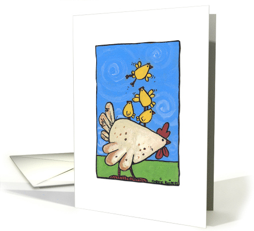 Mother's Day Hen and Chicks card (93643)