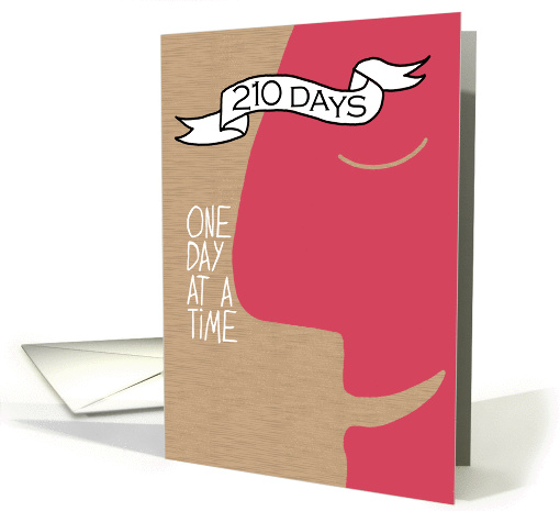 210 Day Anniversary - 12 Step Recovery card (939921)